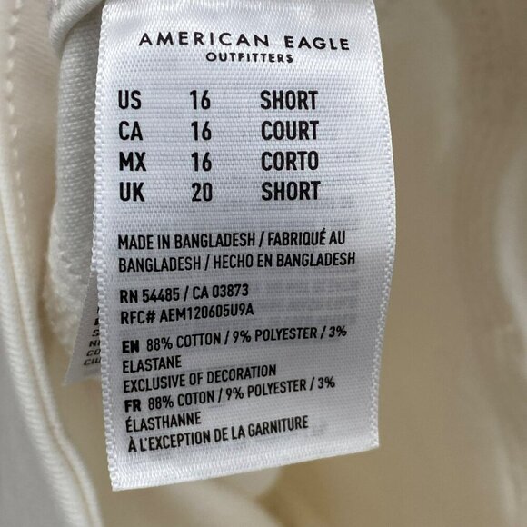 American Eagle Ne(X)t Level Stretch White Curvy Hi-Rise Jegging Women's Size 16 - Picture 8 of 9